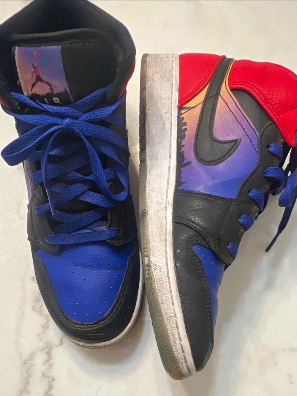 Nike Air Jordan 1 Mid SS Skyline Kids Sneaker 7Y DX4379-400